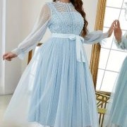 Gathered Tulle Cuffs on Sleeves