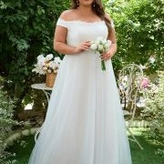 Scalloped Off-Shoulder Neckline