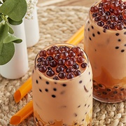 Iyokan Boba Tea With Kiwi Boba