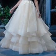 Flounce Ruffle Layers at Bottom of Skirt