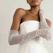 Writing on Bridal Gloves