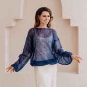 Colored Sweater Over Wedding Dress