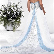 Embellishment Down Middle Back of Dress