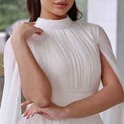 Beaded Mock Neck Dress