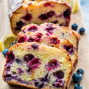 Lemon Blueberry Yogurt Loaf Cake