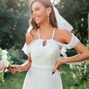 Off-Shoulder With Halter Neck