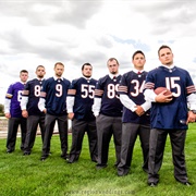 Groomsmen in Sports Jerseys