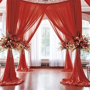 Arch-Shaped Drapery at Wedding