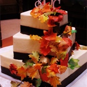 Cake Decorated With Leaves