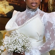 Structured Neckline Swooped Out From Body