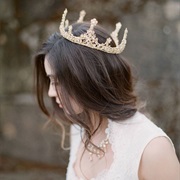 Crown on Top of Bride's Head