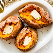 Oil-Rubbed Baked Sweet Potato