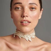 Sequined Choker on Bride