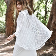 Fringe Trim on Bridal Cape
