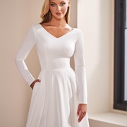 Wide, Shallow V-Neck