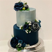 Two-Tone Cake Divided by Tiers