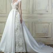 "Overskirt" Only on Front and Back of Dress