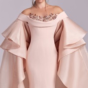 Colored Jewels on Middle of Bustline