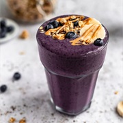 Banana, Blueberry, and Mulberry Protein Smoothie