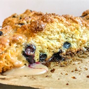 Brown Butter Lemon Glazed Blueberry Meyer Lemon Buttermilk Scone