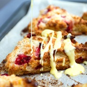 Orange Glazed Chocolate Strawberry Scone