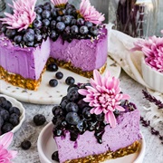 Blueberry Lavender Cheesecake