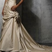 Side Gather on Skirt of Dress