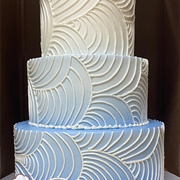 Scallop Pattern Texture on Cake