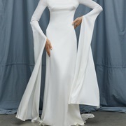 Long, Dangling Trumpet Sleeves