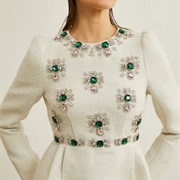 Bodice Embellished With Colored Gemstones