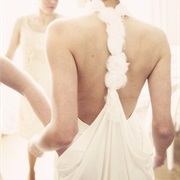 Skirt Draped From Halter Neck on Middle Back