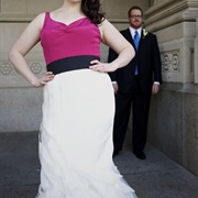 Two-Tone Dress With White Skirt