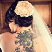 Veil Attached by One Large Flower