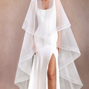Waterfall Ruffles Wedding Veil