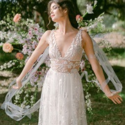 Multi-Strand "Streamers" Hanging From Shoulders