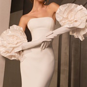 Puff Sleeve Gloves for Bride