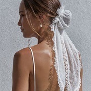 Scarf Tied in Hair as Bun Cover