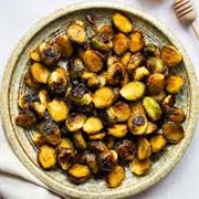 Charred Brussels Sprouts With Warm Honey Glaze