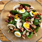 Pomegranate Egg Quinoa Salad