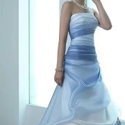 Repeating Ombre Pattern Over Dress