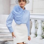 Pleated Fabric Flower Decoration