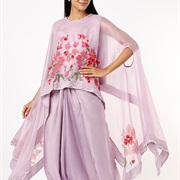 Hand-Painted Wedding Cape