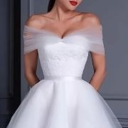 Sheer, Off-Shoulder Bow