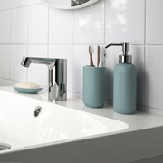 Ikea Ekoln Bathroom Accessories in Matte Aqua