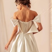 "Opened" Back of Dress Showing Corset