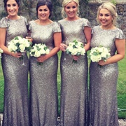 Silver Bridesmaid Dresses