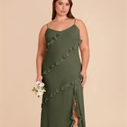 Diagonal Ruffles on Dress