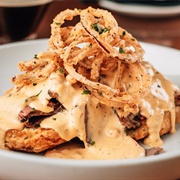 Brisket Biscuits + Gravy