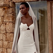 Flower Decor Across Bodice to Cup