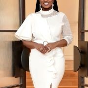 Fan Shaped Ruffles on Bodice